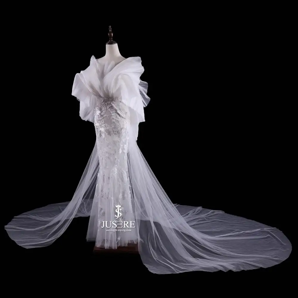Платье vestido de noiva цвета слоновой кости свадебное платье HB248 Flare рукав открытая
