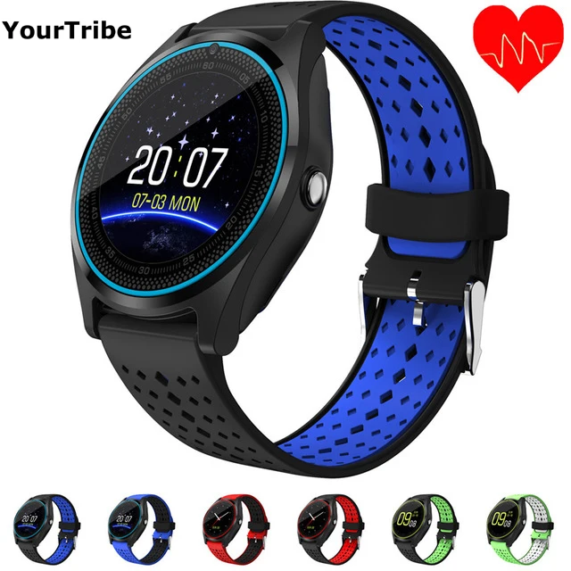 YourTribe V9 Bluetooth Smart часы с Камера Smartwatch Шагомер здоровья спортивные час Для мужчин