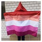 Накидка-флаг для тела лесбиянок оранжевого и розового цветов, 3x5 футов, баннер 150x90 см, ЛГБТ, полиэстер, с принтом на заказ, Спортивная, бесплатная доставка