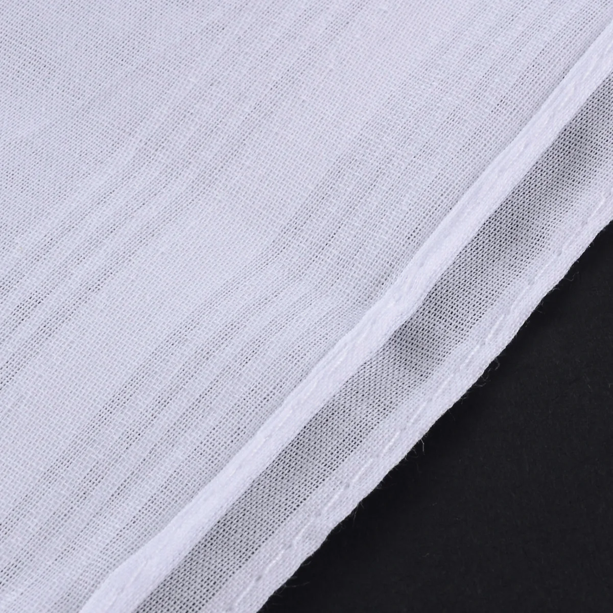 5pcs White Pocket Cotton Handkerchiefs Hankie Hanky with Stripe Men 40*40cm images - 6