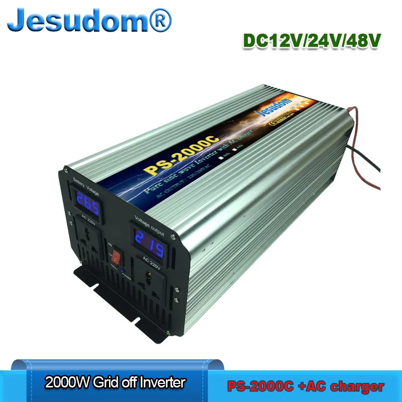 PS2000C 2000 Вт/2 кВт Солнечный синусоидальный инвертор импульсная мощность 4KW DC12/24/48 V к