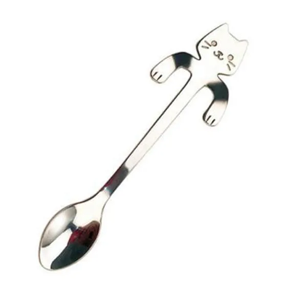JEYL Stainless Steel Cat Coffee Drink Spoon Tableware Kitchen Supplies Hanging cups silver | Дом и сад