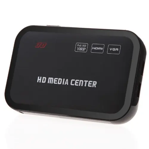 Full HD 1080P Media Player Center RM/RMVB/AVI/MPEG Multi Video with HDMI YPbPr VGA AV USB SD/MMC Port Remote Cont |