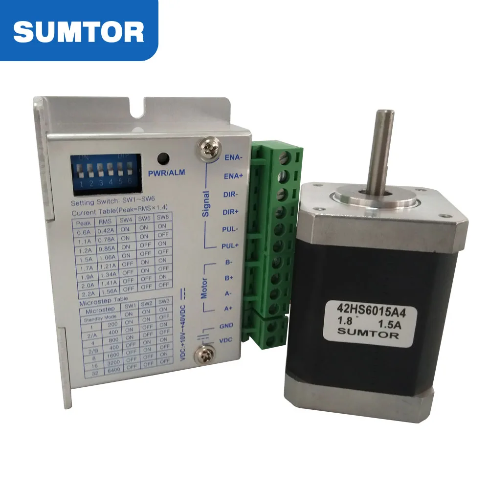 

5mm shaft diameter nema 17 stepper motor 60mm motor body length 70N.cm holding torque with 32 subdivision 24v M422 driver
