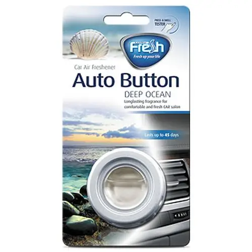 Ароматизатор на дефлектор FRESH WAY AUTO Button Глубокий океан/Deep Ocean (AB02) | Автомобили и