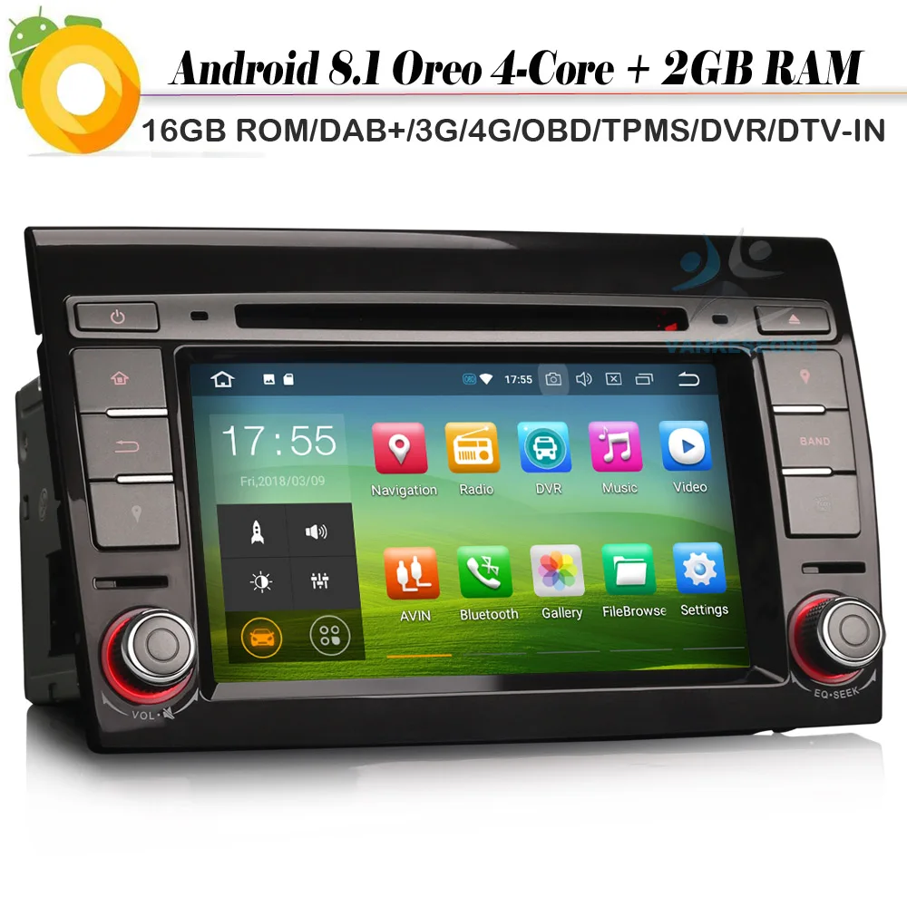 7 &quotчетырехъядерный Android 8 1 DAB + Navi авторадио WiFi 4G GPS DVD Bluetooth Автомобильный