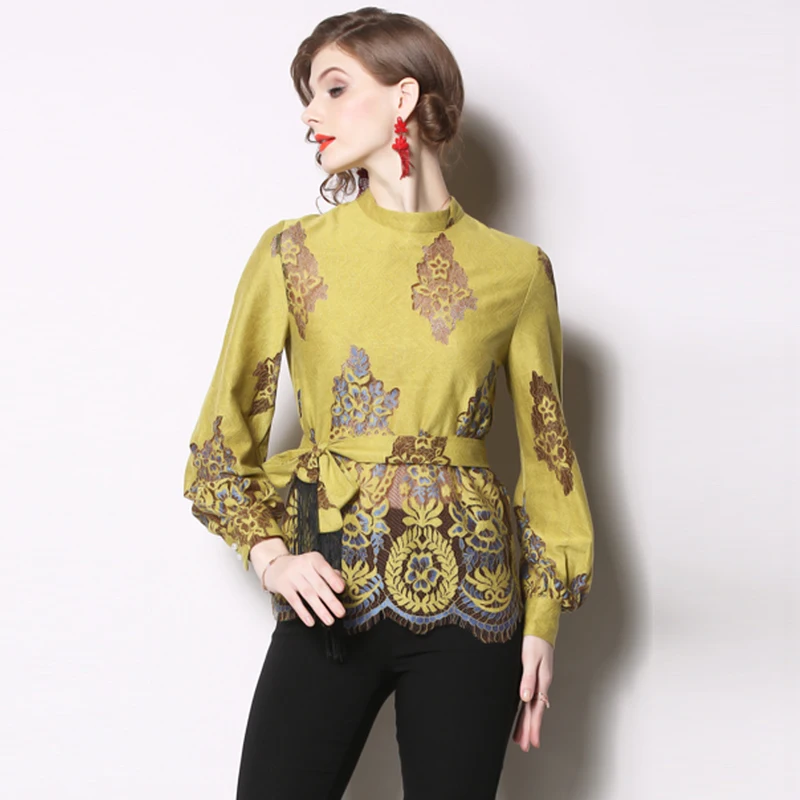 Кружевные блузки Willstage с кисточками женские элегантные сетчатые ажурные рубашки