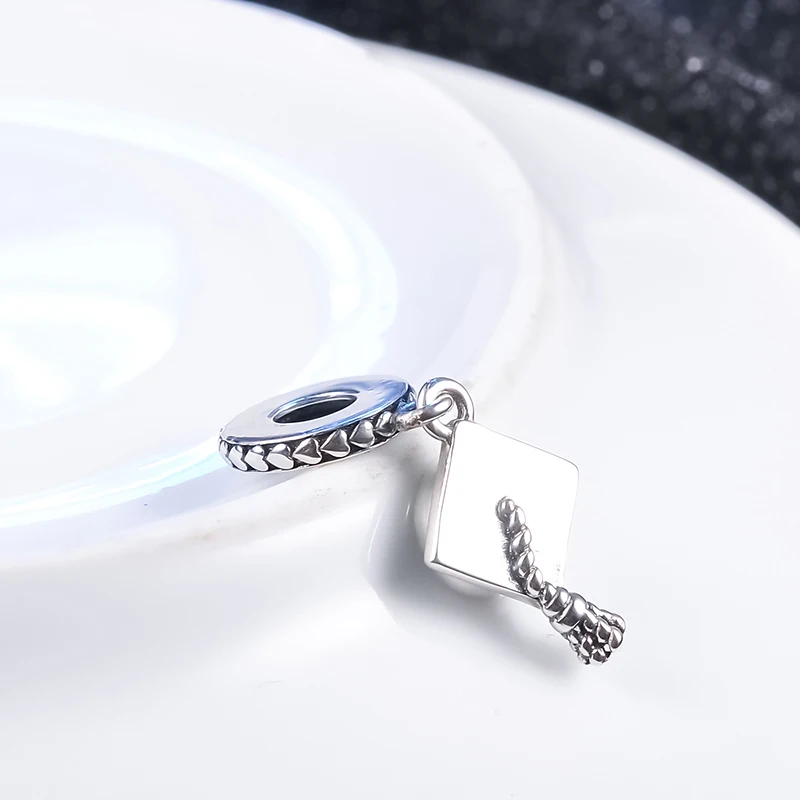 Devolove колпачок для выпускного подвесная Подвеска серебряные бусины 925 пробы