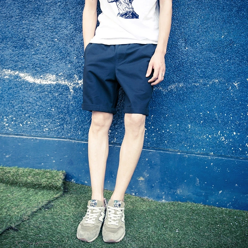 Тонкие мужские летние свободные корейские брюки insnet красные с пятью точками для