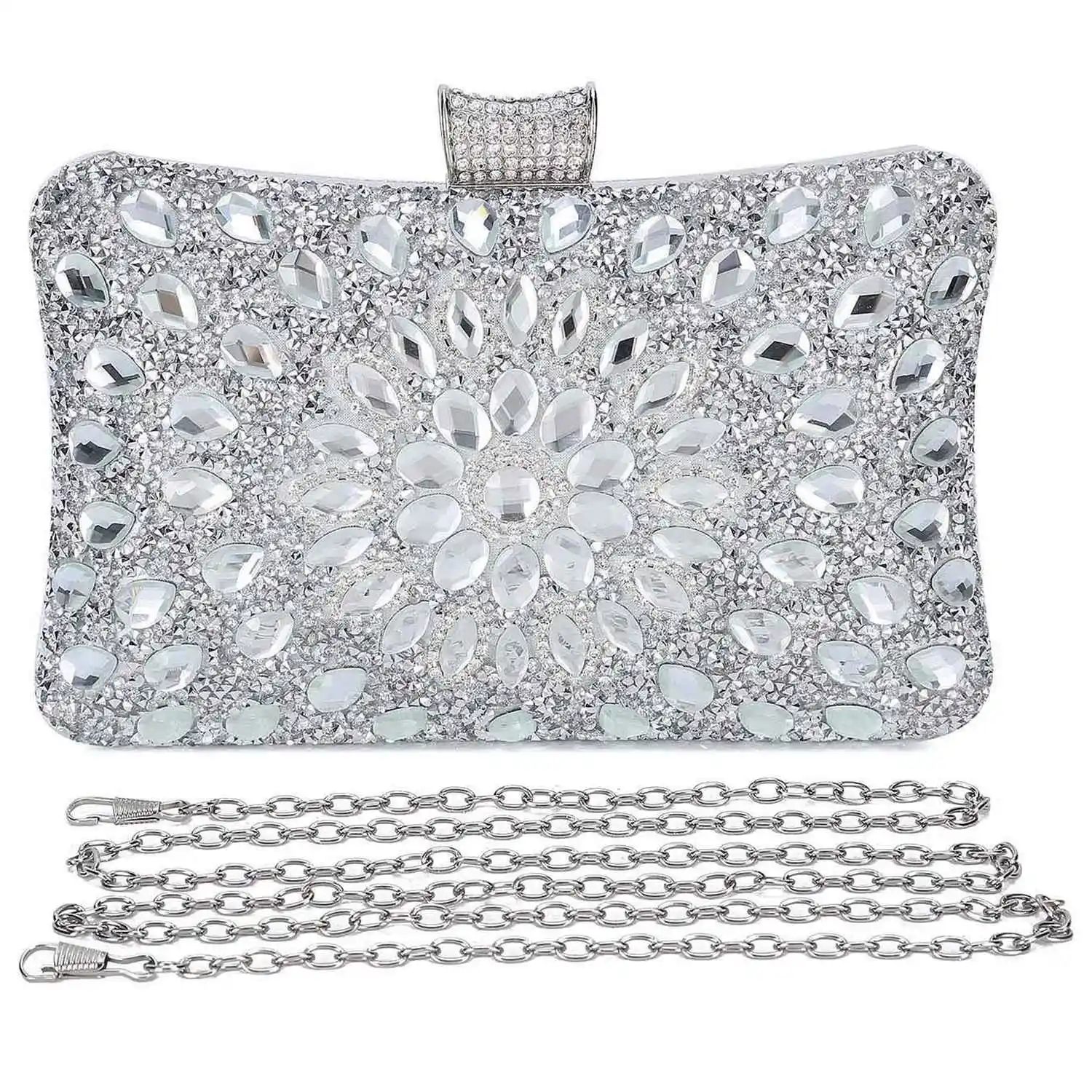 Вечерние сумки и клатчи для женщин Кристальный клатч стразы из бисера сумочка