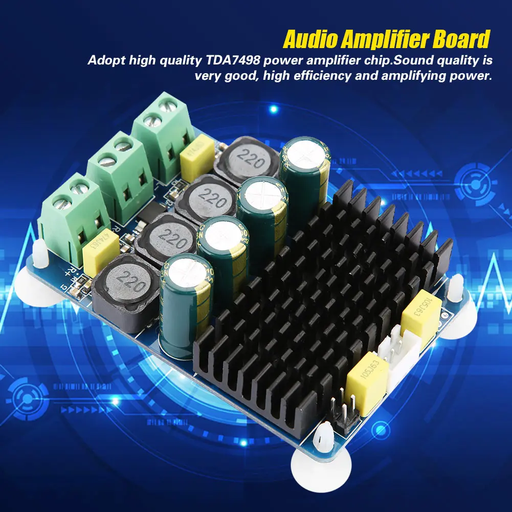 Цифровой стерео усилитель мощности TDA7498 2x100 Вт двухканальный 8-32VDC HF20 2019 новый