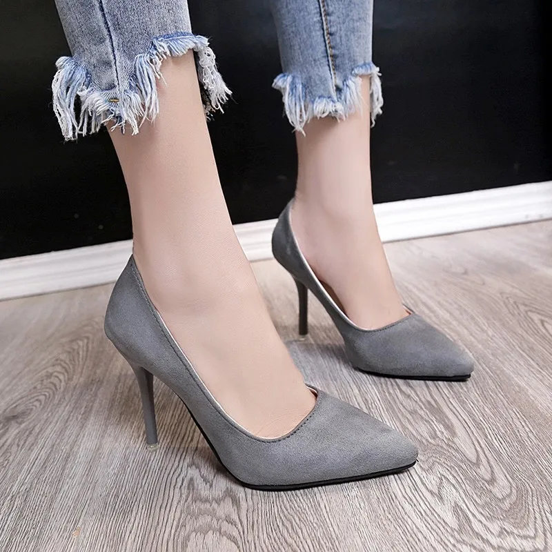 VIGOR/женские весенние туфли лодочки на высоком каблуке шпильке женские осенние