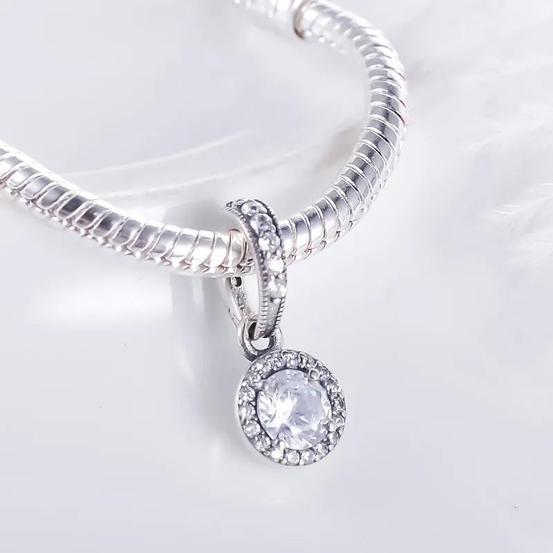 LZESHINE Новый S925 стерлингового серебра сверкающий AAA CZ кулон Подвески подходят для