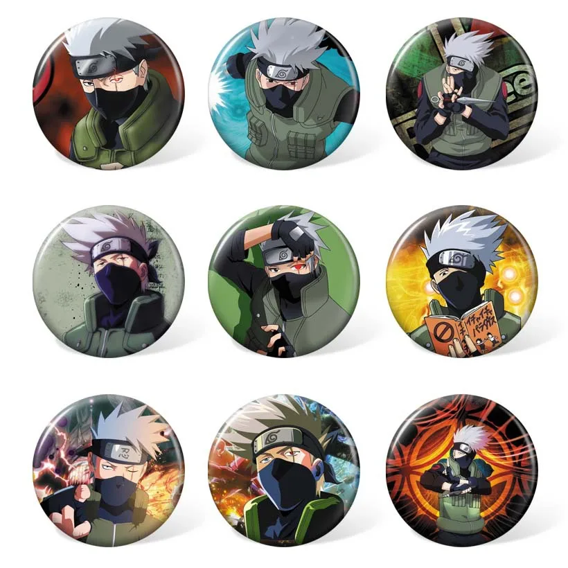 9 шт./лот Аниме Наруто значки игрушки Uzumaki Какаши брошь модель булавки для