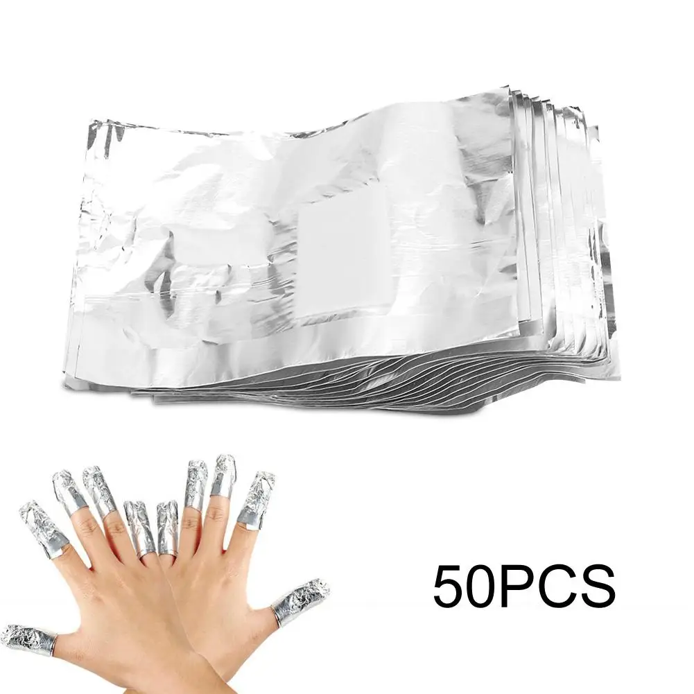 50 шт. лак для ногтей удаления фольги обертывания хлопок УФ GelNail искусство