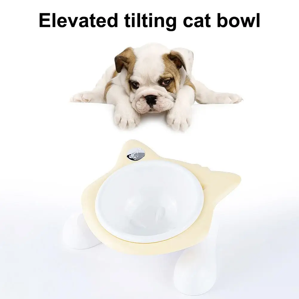 Pet наклона Стиль Еда шар с подставкой ABS смолы мультфильм скошенную дизайн