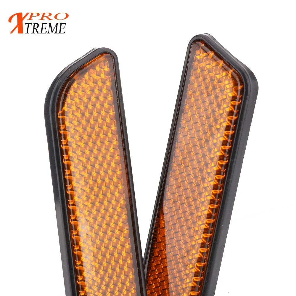 Motorcycle 2 PCS Plastic Front Fork Reflector Lower Legs Slider Safety Warning For Harley lower leg sliders Dyna Super Sportster |