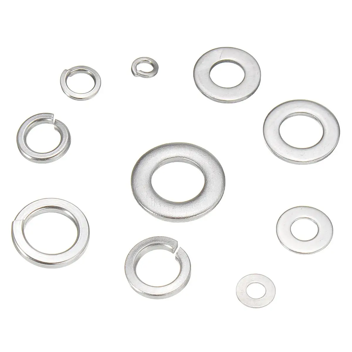 

300Pcs 304 Stainless Steel Spring Washer M2-M6 W/Case Assortment For Sump Plugs