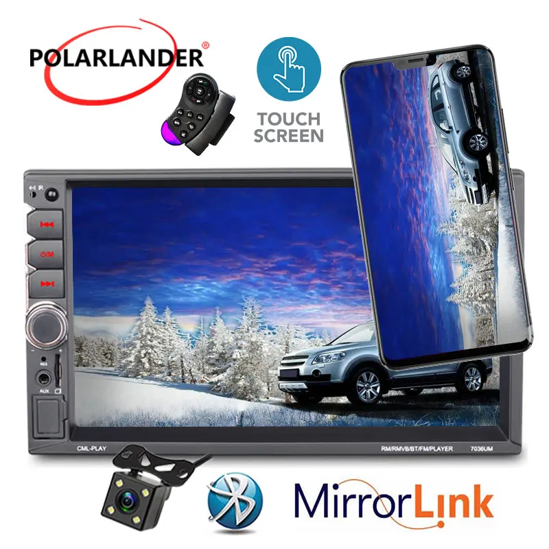 7 &quotHD Авторадио 2 Din Bluetooth Сенсорный экран Радио Стерео Mp5 Авто Аудио