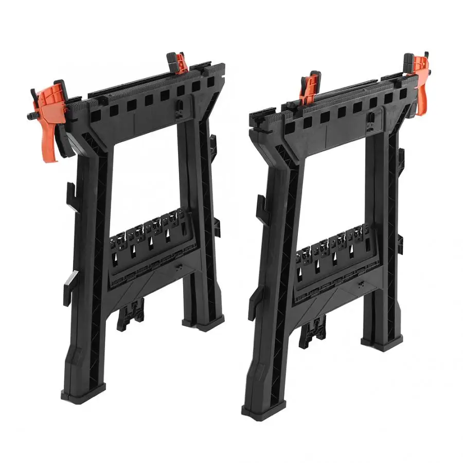 2 шт. сверхмощный складной Sawhorse прочная пила лошадь нескользящий зажимной