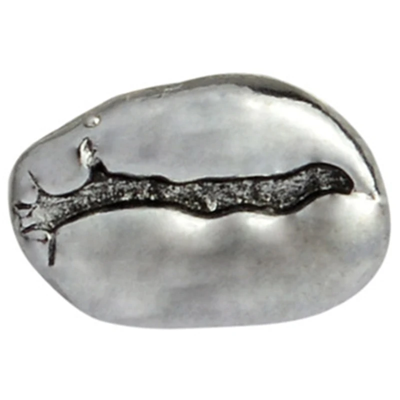 Красный Купер старинный серебряный цвет кофейные бобы булавка эмаль булавки