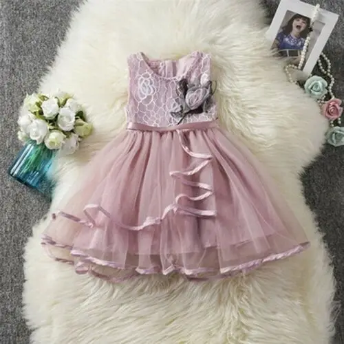 Baby Girl Sleeveless casual Dress Princess Pageant baby girl Lace Tutu Dresses | Детская одежда и обувь