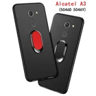Чехол для Alcatel A3 5046D 5046Y, роскошный мягкий черный силиконовый магнитный автомобильный держатель 5,0 дюйма с кольцом, чехол для Alcatel A3 5046 s