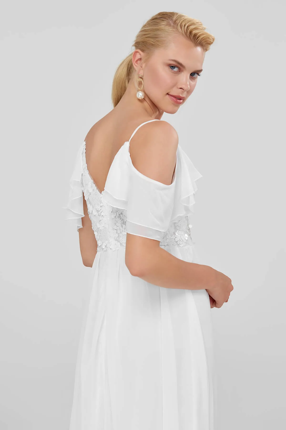 Вечернее платье Trendyol Raw с блестящими деталями TPRSS18FZ0275 | Женская одежда