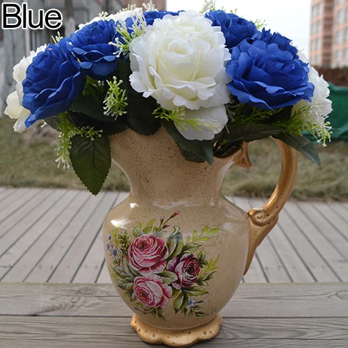 1 большой букет 24 головки свадебные искусственные Искусственные Шелковые Розы