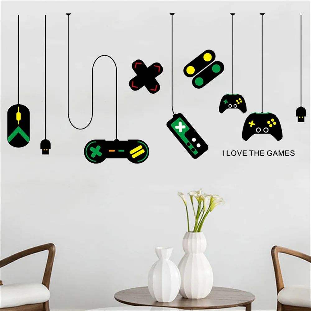 I LOVE THE GAMES DIY геймпад съемная памятная семейная настенная наклейка для гостиной