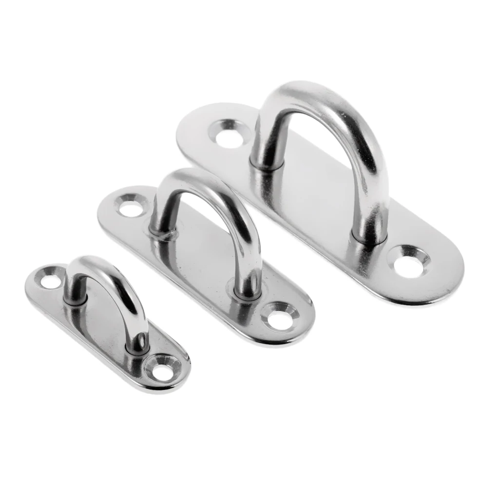 304 Marine Grade Stainless Steel Oblong Pad Eye Plate Stape Boat Deck | Спорт и развлечения