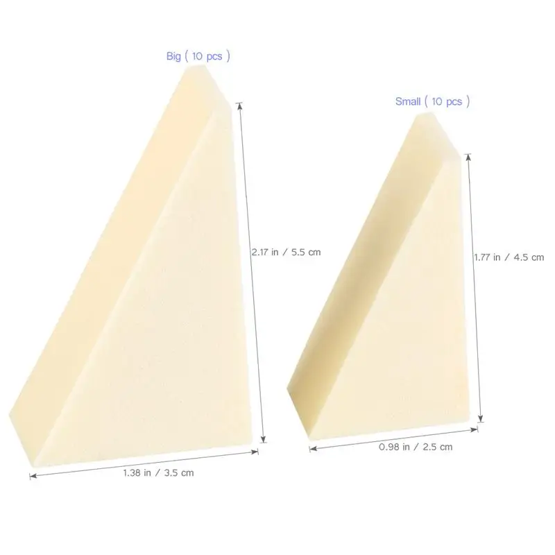 20 шт. ватные прокладки для макияжа косметические губки латексные поролоновые