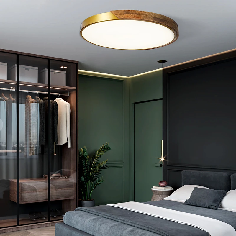 EL светодиодный Современный Акрил медная Круглая 5 см супер тонкий светильник