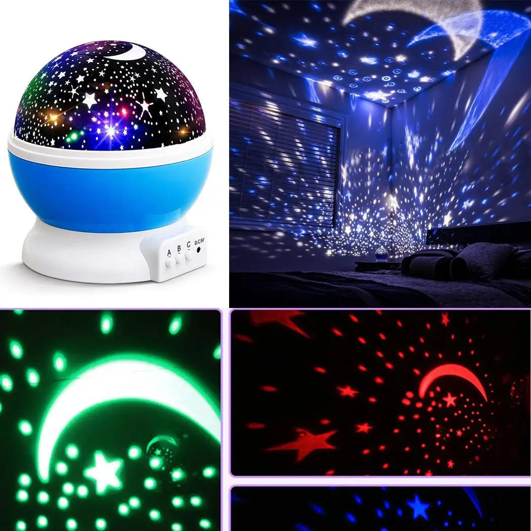 Moon Star Sky проектор вращающийся Космос Романтический светодио дный светодиодный