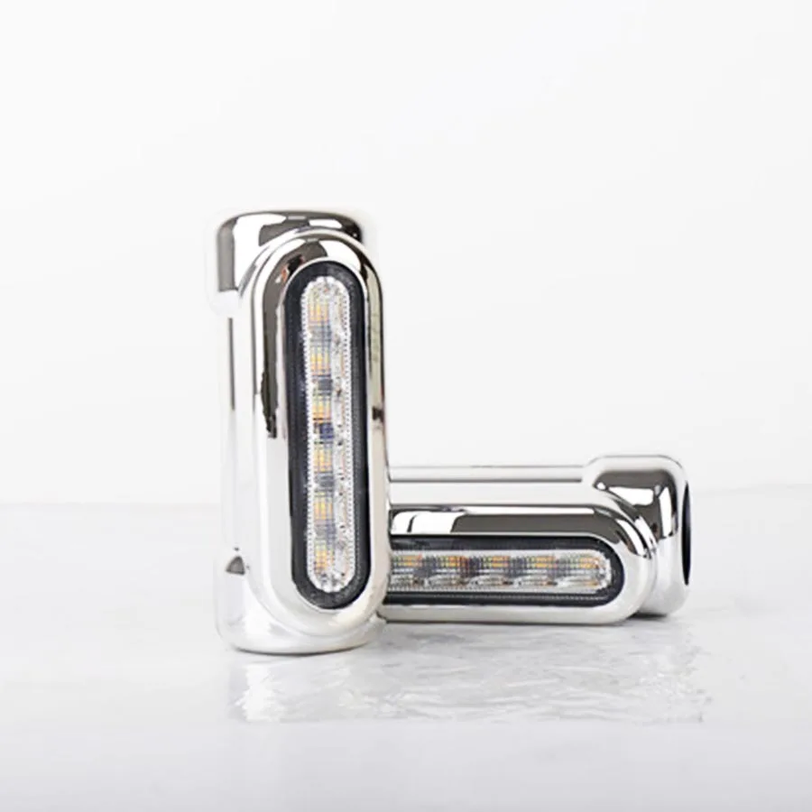 Фара дальнего света корпус белого янтарного светодисветильник да хром