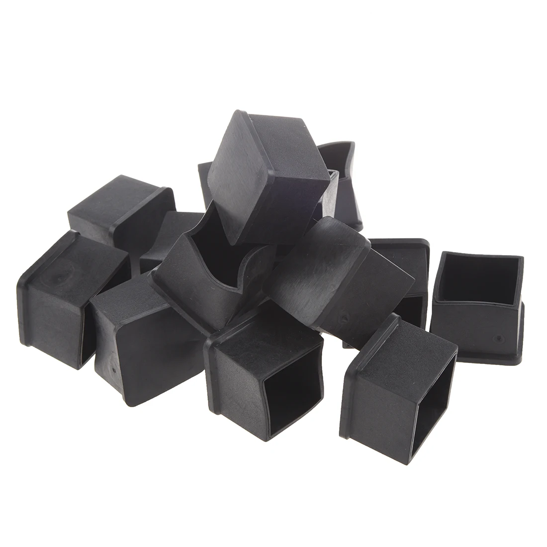 Promotion! 15Pcs Black Rubber 30mmx30mm Square Chair Foot Cover Leg Caps Table | Мебель
