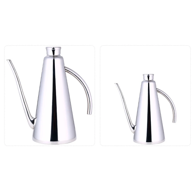 304 Stainless Steel Oil Pot Dustproof Insect Proof Leak Cover Long Mouth Bottle Creative Kitchen Cooking Storage | Дом и сад
