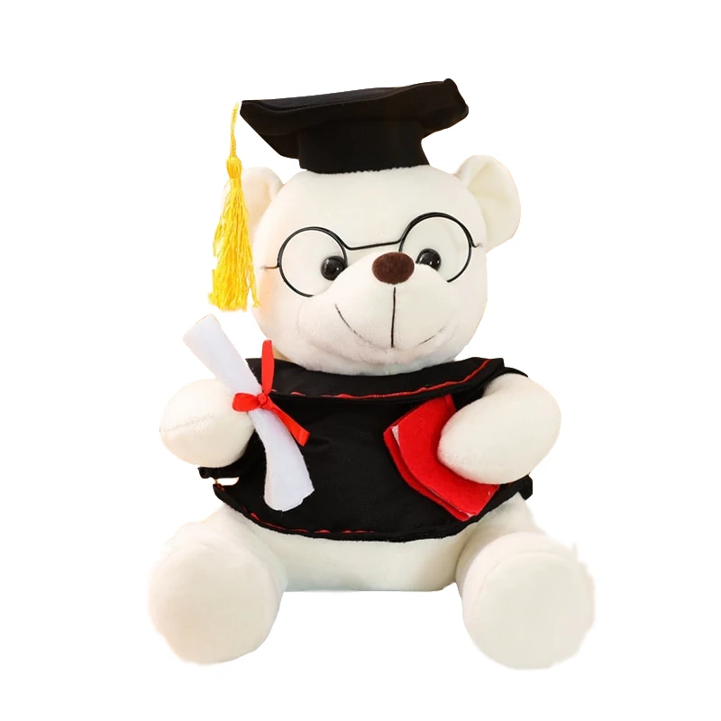 23-35cm 1pc Kawaii Dr. Bear Plush Toys Cute Teddy Animal Dolls Soft Stuffed Graduation For Kids Children Birthday Gift | Игрушки и хобби