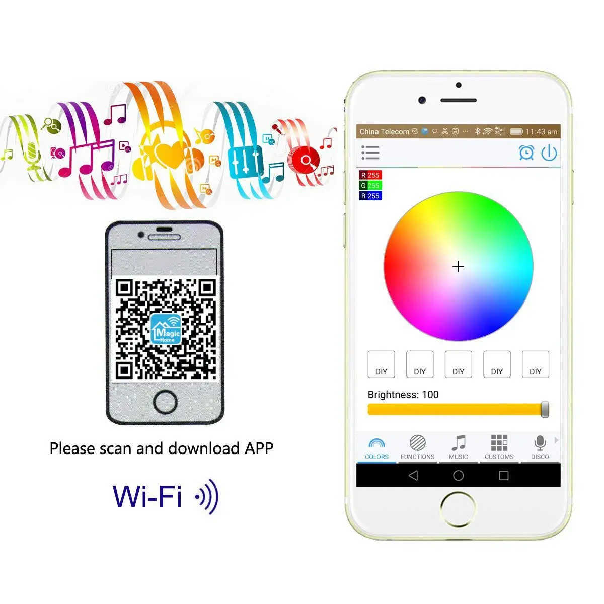 New-12V-24V LED RGB WiFi контроллер для светодиодной ленты 5050/3538 LED/лампа 3 канала смартфон