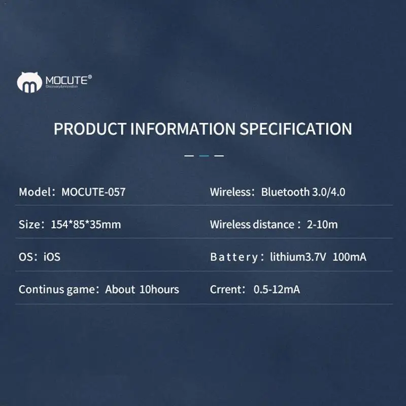 Беспроводной геймпад Mocute 057 Bluetooth V4.0 Android джойстик телескопический контроллер