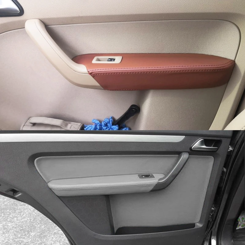 

For VW Touran 2006 2007 2008 2009 2010 2011 2012 - 2015 4pcs Car Door Panel / Door Armrest Microfiber Leather Cover