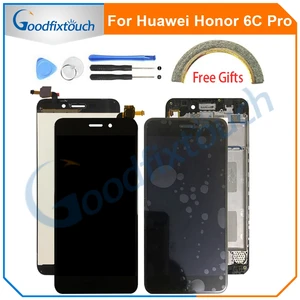for huawei honor 6c pro jmm l22 jmm l22 jmm al10 al00 lcd display touch screen digitizer assembly with frame for honor 6c pro free global shipping