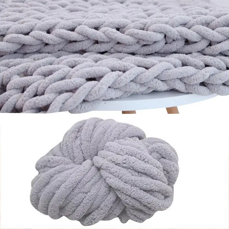 Soft Cotton Thick Yarn Fiber Velvet Hand Knitting Wool Crochet DIY Handmade Blanket | Дом и сад
