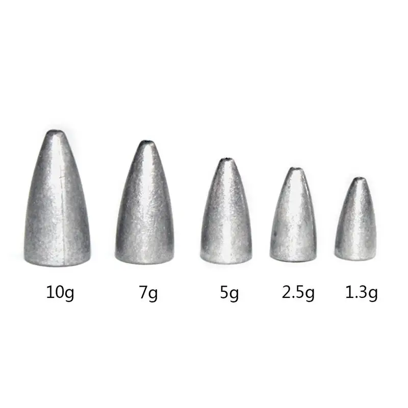 50 шт./упак. Вес Размеры 1 3g/2.5g/5g/7g/10g пуля Shaped s грузило для рыбной ловли рыболовного