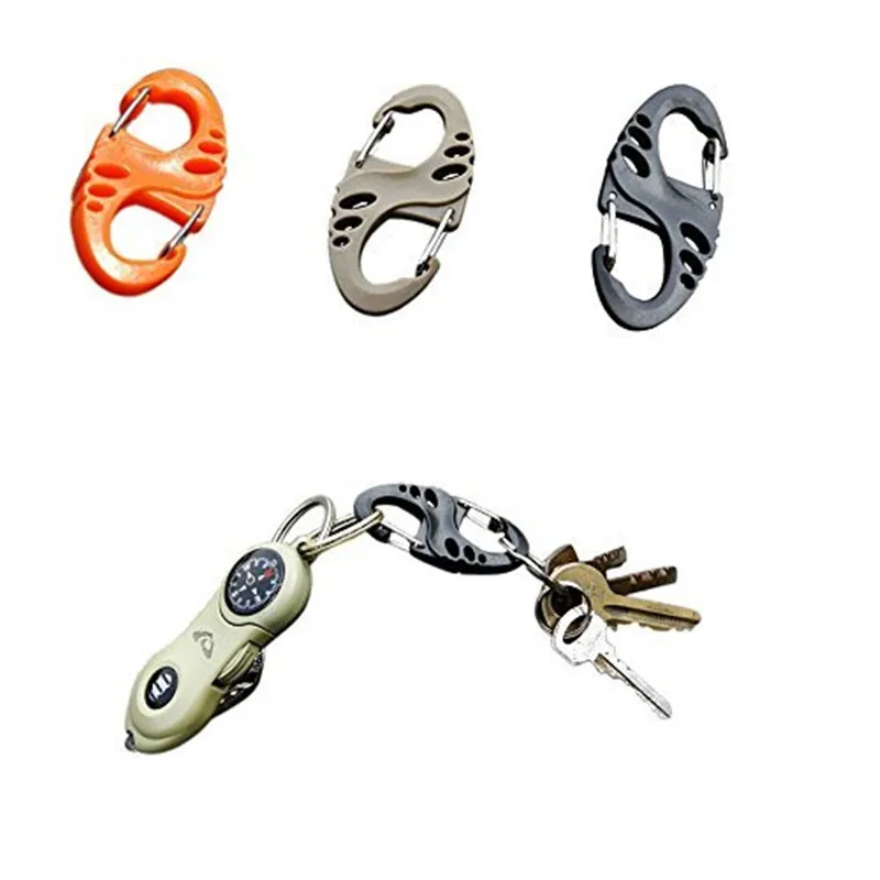 mini S-Biner clasp buckle mountain climb attach hang camp hike carabiner outdoor clip survive hook backpack quickdraw bushcraft | Дом и сад