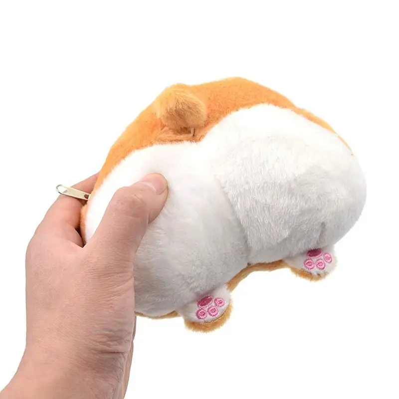 Милый 3D Корги в форме ягодиц Кошелек для монет Шиба задница бумажник на молнии