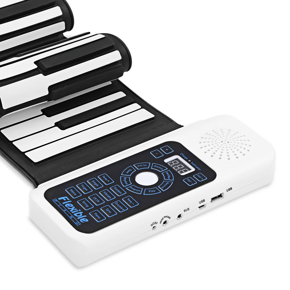 Портативная силиконовая 88 клавишная ручная Рояль с MIDI игрушка электронная
