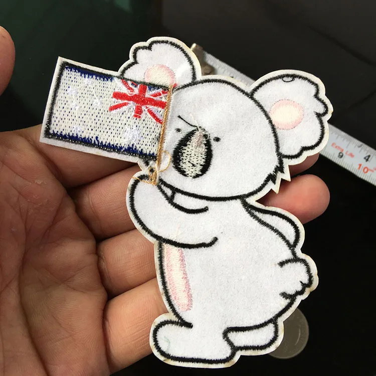 Мультфильм Koalas анималл с Австралией нашивки национальным флагом Вышивка Железо