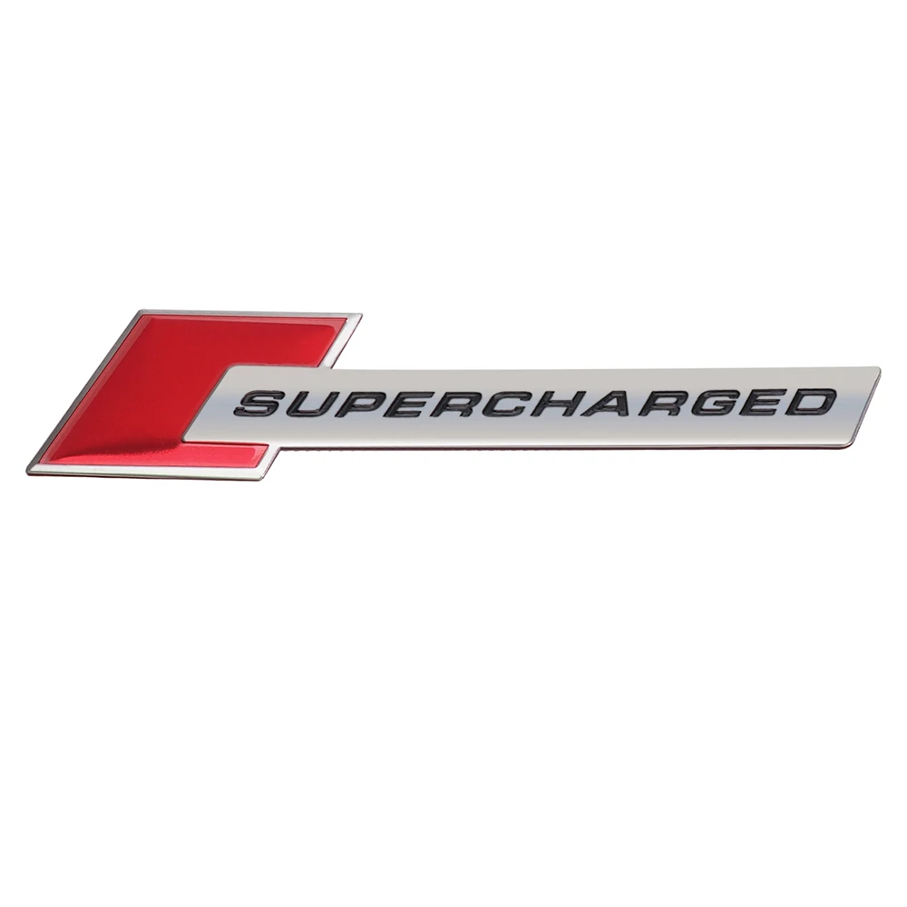 Supercharged значок буквы логотип автомобильный крыло наклейка на багажник