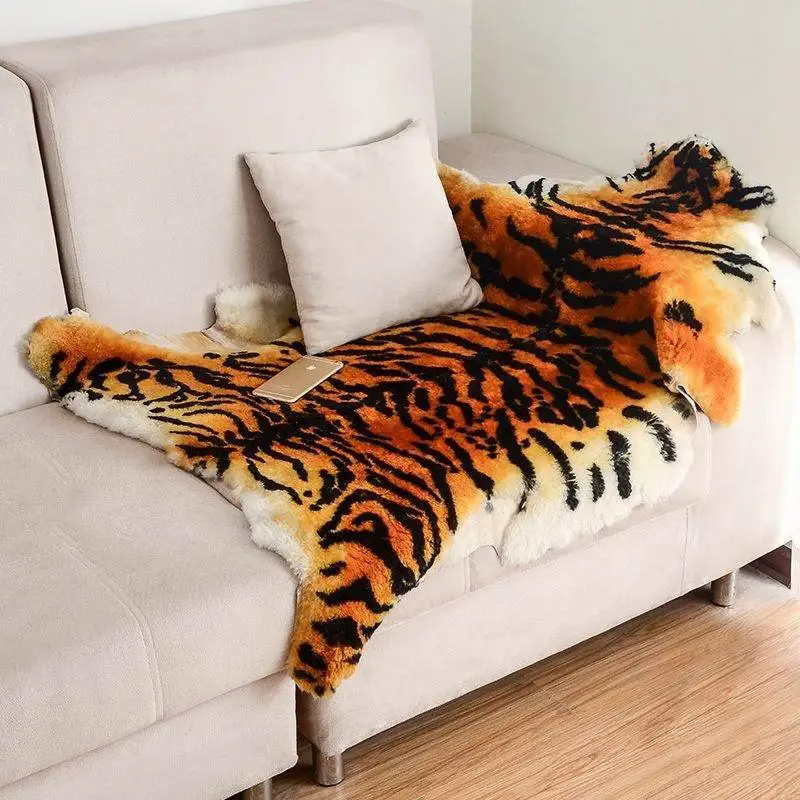 LDAJMW 2018 High-grade Imitation Tiger Blanket Wool Carpet Bedroom Living Room European Full Sheepskin Sofa Cushion Mat | Дом и сад